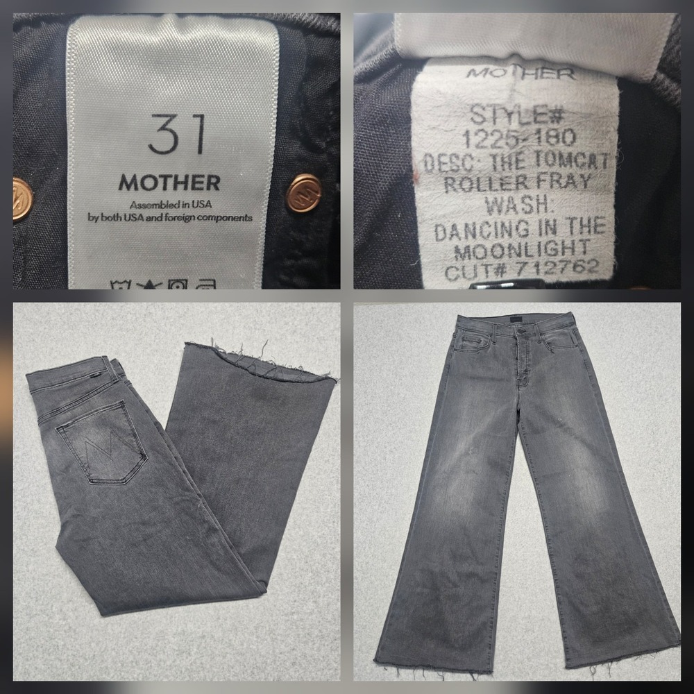Mother Jeans The Tomcat Roller Fray Dancing In The Moonlight  31 Faded Black